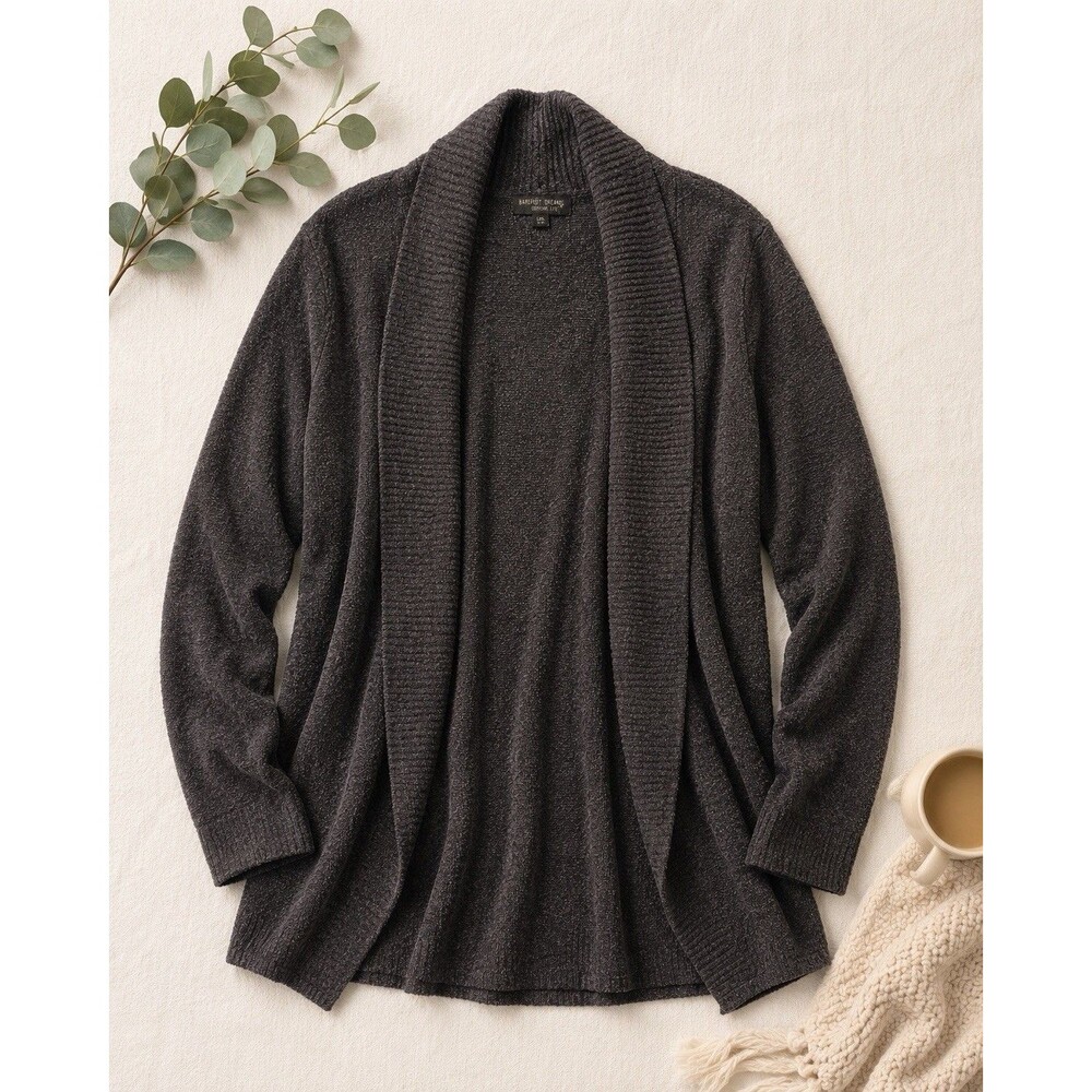 Barefoot Dreams CozyChic Lite Gray‎ Cardigan Women's Size L/XL Open Front